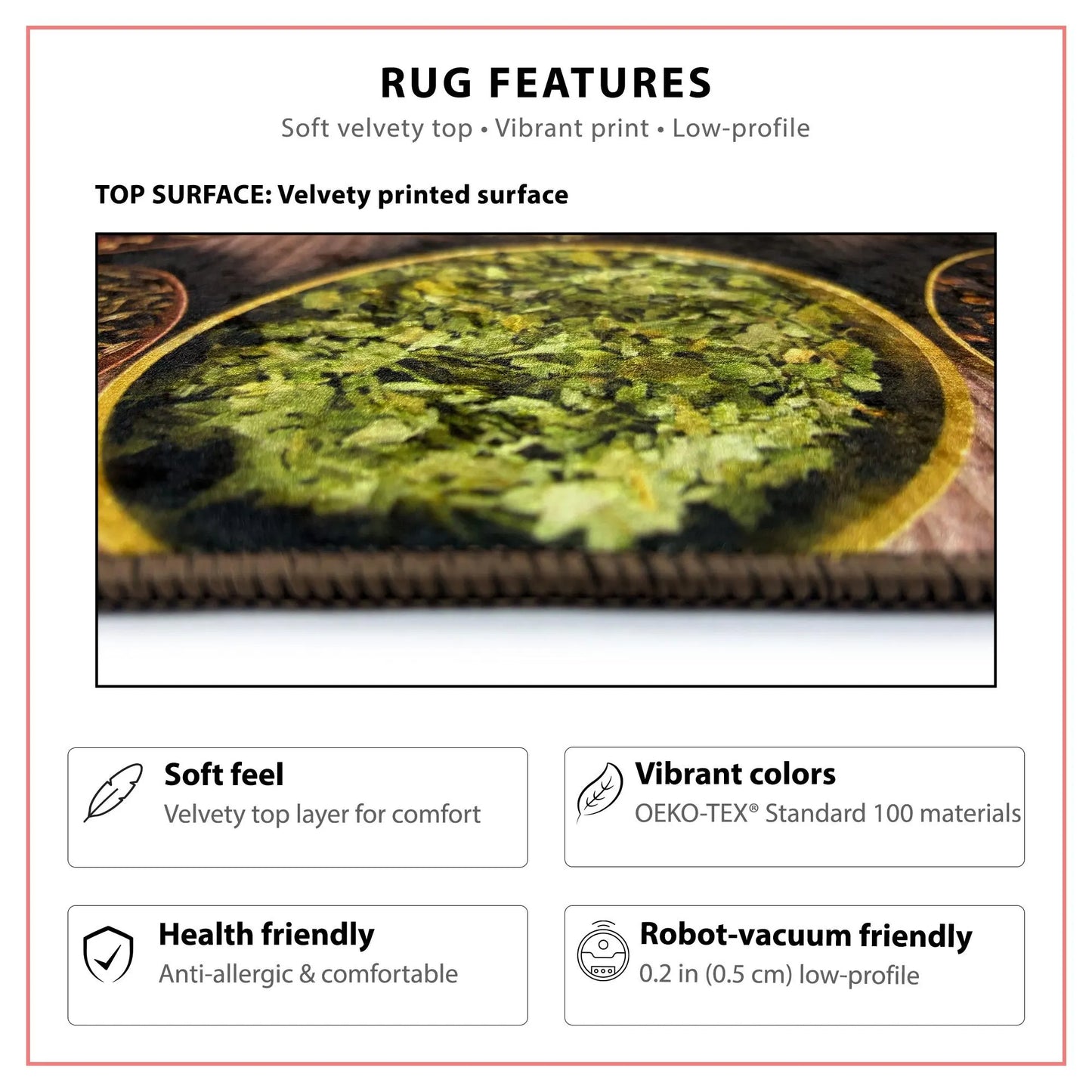 Colorful Spices Kitchen Runner Rug - Non-Slip & Washable