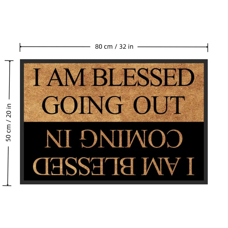Blessing Letter Pattern Doormat