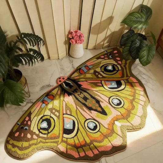 Vintage Colorful Butterfly Rug