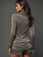 Glamorous Shimmer Two-piece Cowl Neck Top