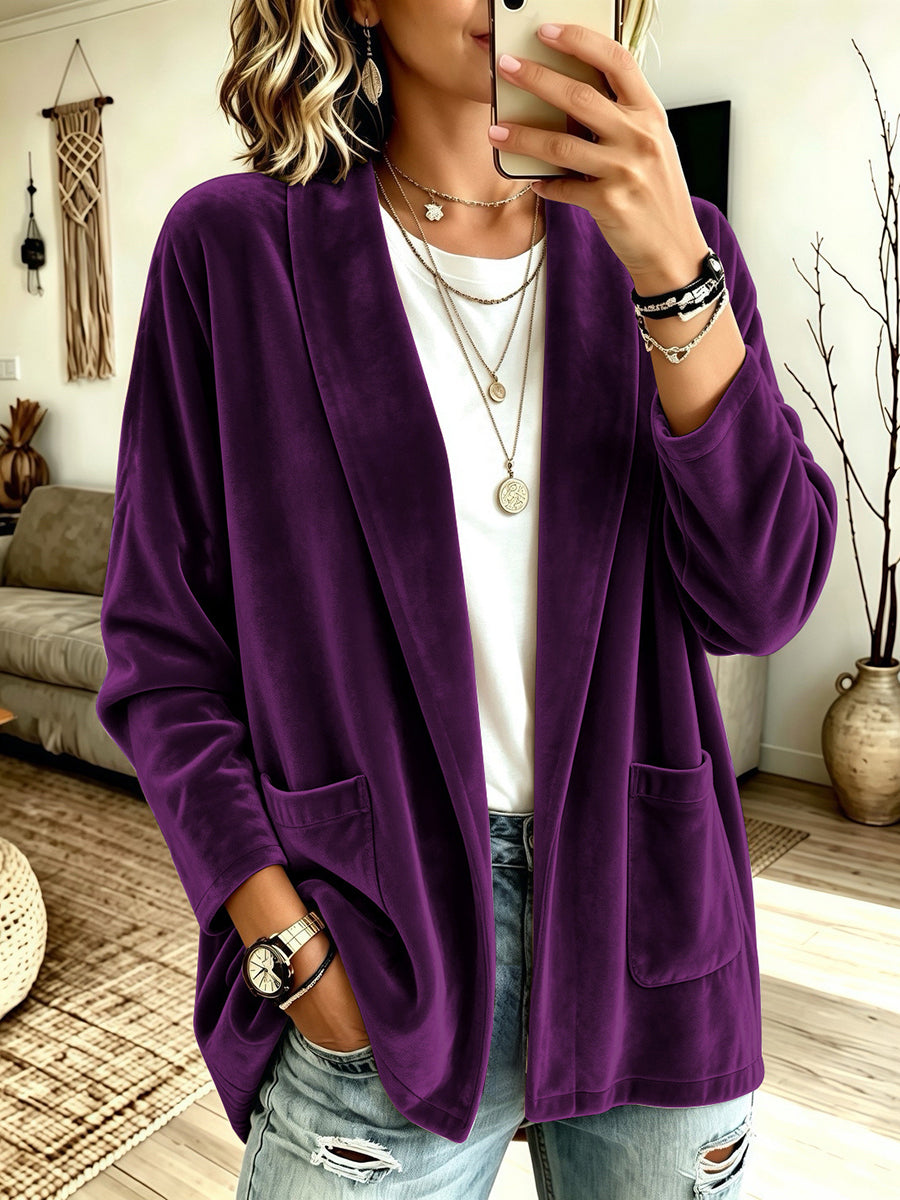 Cozy Velvet Cardigan