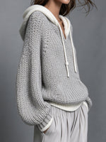 Cozy, Casual, Chunky-knit Hooded Sweater