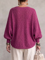 Knit Top With A Cowl Neck, Cut-out Details, And Lantern Sleeves（No lace inner layer）