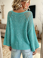 Chic Sparkling Sequin Knit Sweater Top