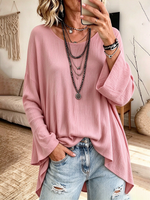 Chic Fall Winter Casual Flowy Long Sleeve Tunic Top