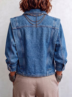 Statement Gold-Button Denim Jacket