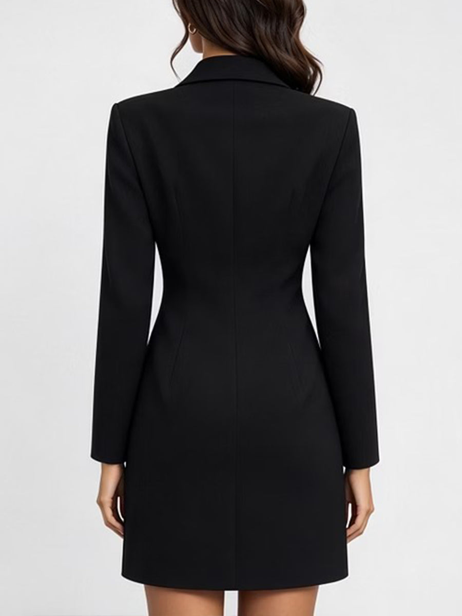 Asymmetric Blazer-style Mini Dress