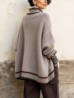 Chic Ruffled Casual Grey Knit Cardigan Sweater
