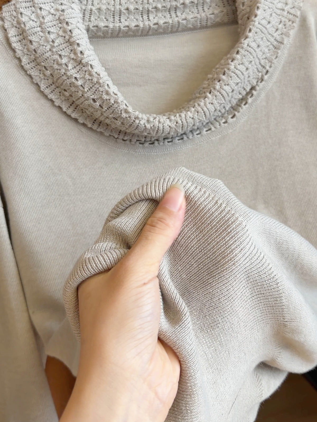 Women's Cozy Cowl Neck Balloon Sleeve Knit Sweater