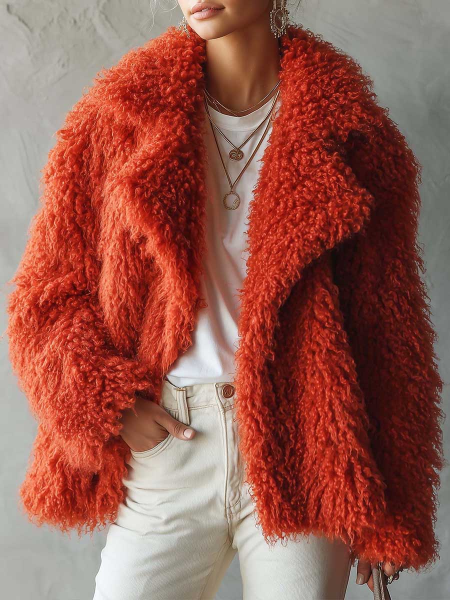 Women's Oversized Shaggy Faux Fur Winter Coat