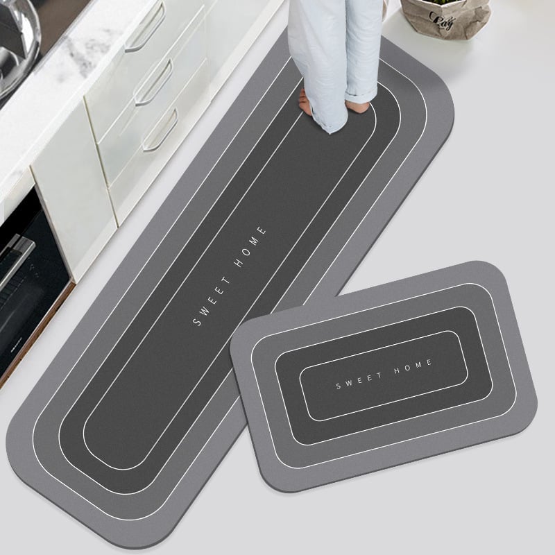 Quick-Dry Super Absorbent Non-Slip Floor Rug for Bathroom, Kitchen & Laundry Room