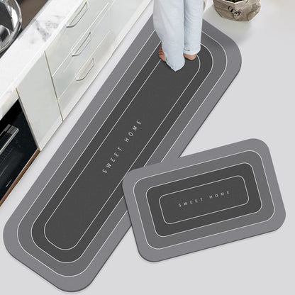 Quick-Dry Super Absorbent Non-Slip Floor Rug for Bathroom, Kitchen & Laundry Room